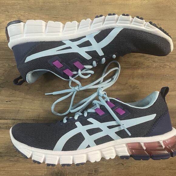 ASICS GEL-Quantum 90 Women’s Running Shoes Size 8.5 1022A115 Blue White - Picture 2 of 8